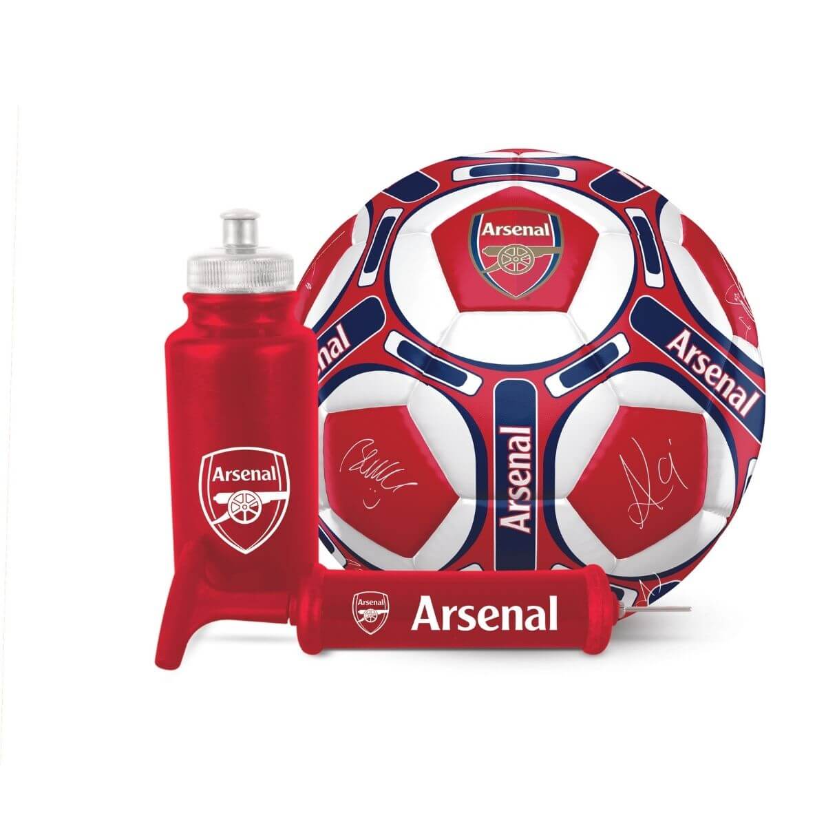 Arsenal Signature Football Waterbottle & Pump Gift Set